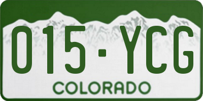CO license plate 015YCG