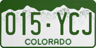 CO license plate 015YCJ