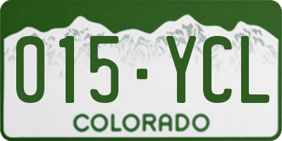CO license plate 015YCL