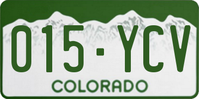 CO license plate 015YCV