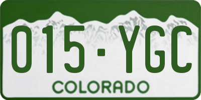 CO license plate 015YGC