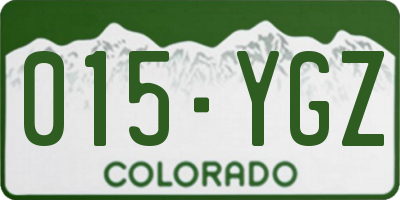 CO license plate 015YGZ