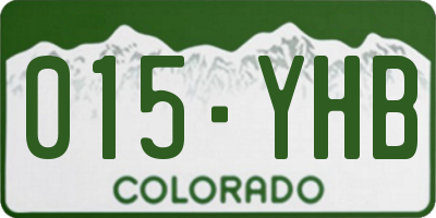 CO license plate 015YHB