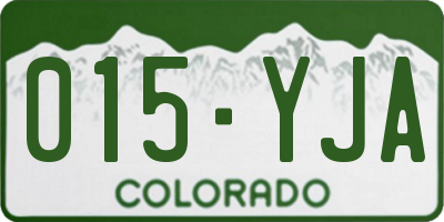 CO license plate 015YJA