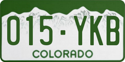 CO license plate 015YKB