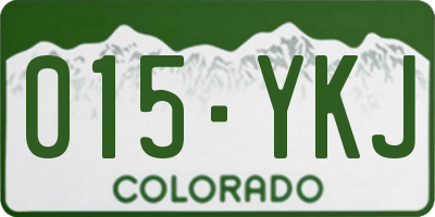 CO license plate 015YKJ
