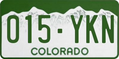 CO license plate 015YKN