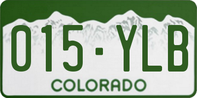 CO license plate 015YLB
