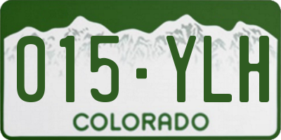CO license plate 015YLH