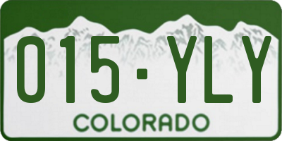 CO license plate 015YLY