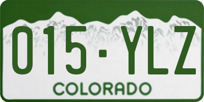 CO license plate 015YLZ