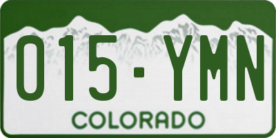 CO license plate 015YMN