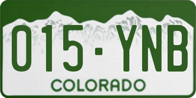 CO license plate 015YNB