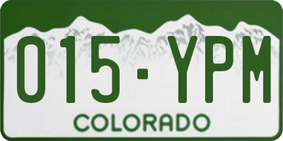 CO license plate 015YPM