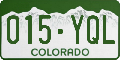 CO license plate 015YQL