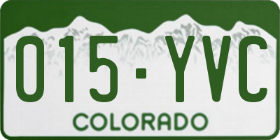 CO license plate 015YVC