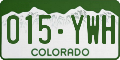CO license plate 015YWH