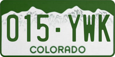 CO license plate 015YWK