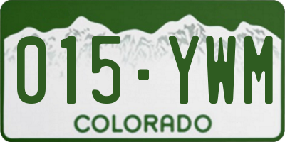 CO license plate 015YWM