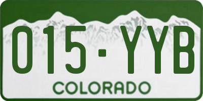 CO license plate 015YYB