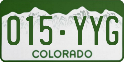 CO license plate 015YYG