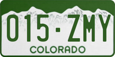 CO license plate 015ZMY