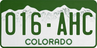 CO license plate 016AHC