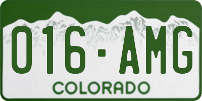 CO license plate 016AMG