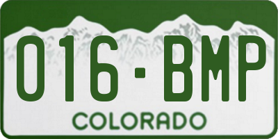 CO license plate 016BMP