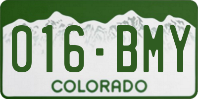 CO license plate 016BMY