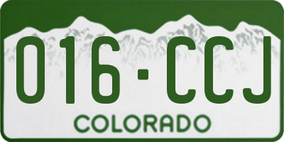 CO license plate 016CCJ