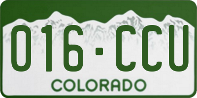 CO license plate 016CCU