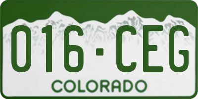 CO license plate 016CEG