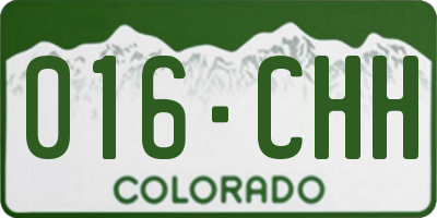 CO license plate 016CHH