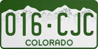 CO license plate 016CJC