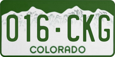 CO license plate 016CKG