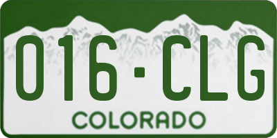 CO license plate 016CLG