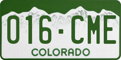 CO license plate 016CME