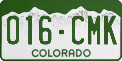 CO license plate 016CMK