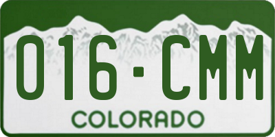 CO license plate 016CMM