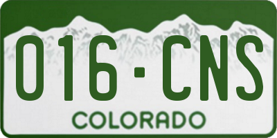 CO license plate 016CNS