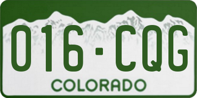 CO license plate 016CQG