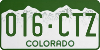 CO license plate 016CTZ