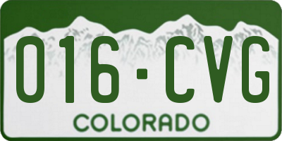 CO license plate 016CVG