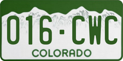 CO license plate 016CWC