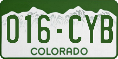 CO license plate 016CYB