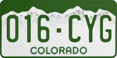 CO license plate 016CYG