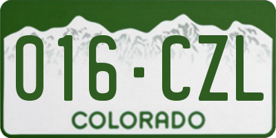 CO license plate 016CZL