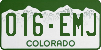 CO license plate 016EMJ