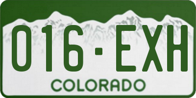CO license plate 016EXH